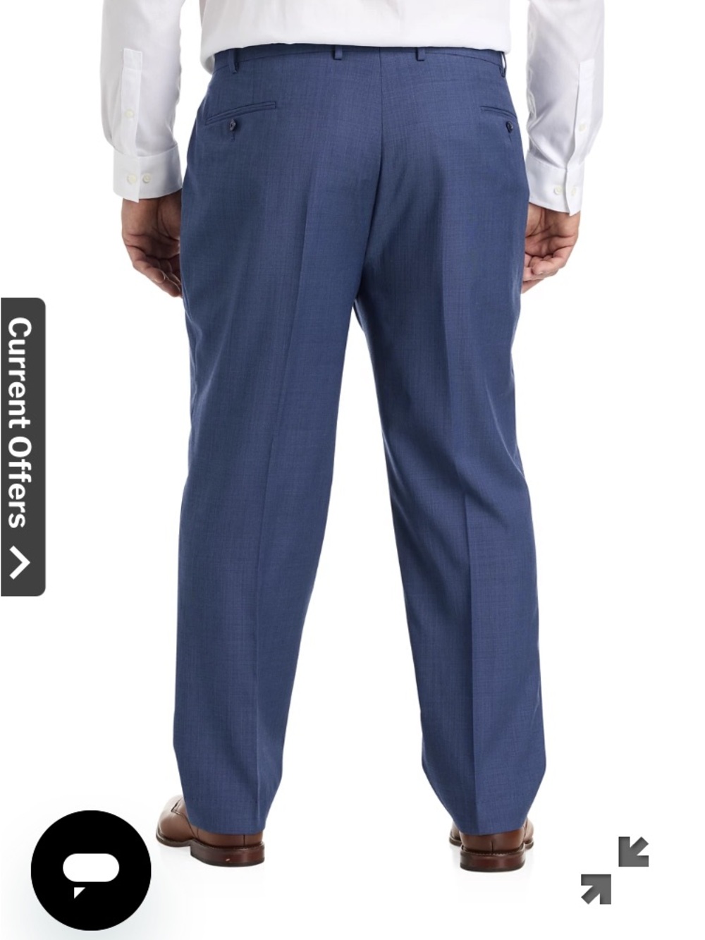 Michael Kors Wool Blend Blue Pinstripe Dress Pants Stretch Trousers Malone 44/32 - Picture 4 of 17